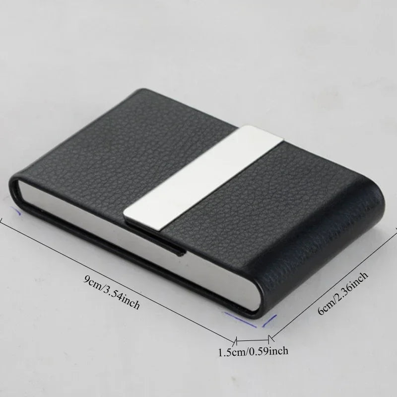 Patrick Bateman Executive Slim PU Leather Card Holder – Business Multifunction Wallet & Magnetic Case