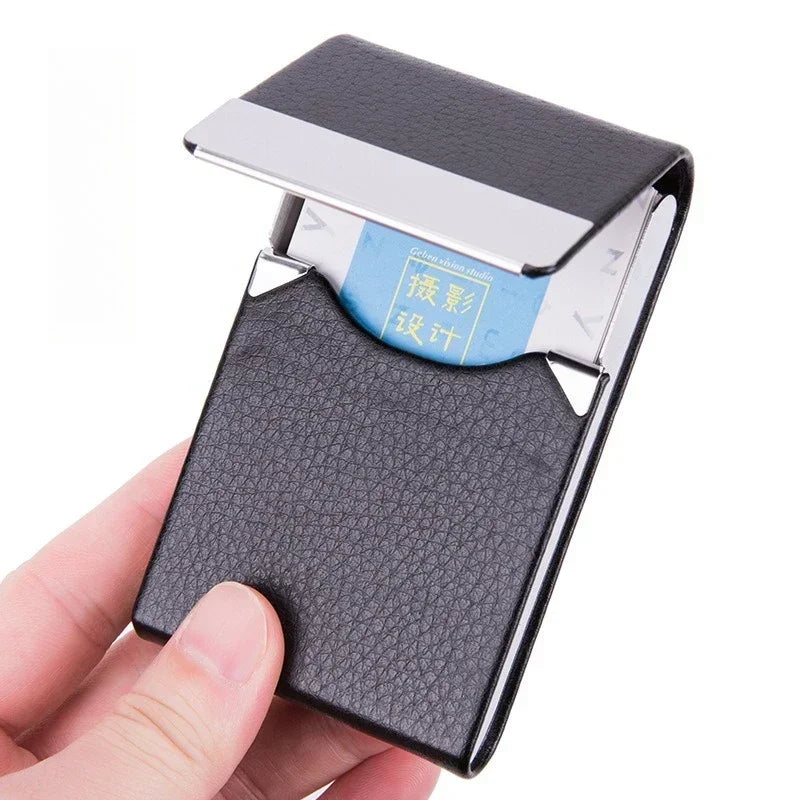 Patrick Bateman Executive Slim PU Leather Card Holder – Business Multifunction Wallet & Magnetic Case