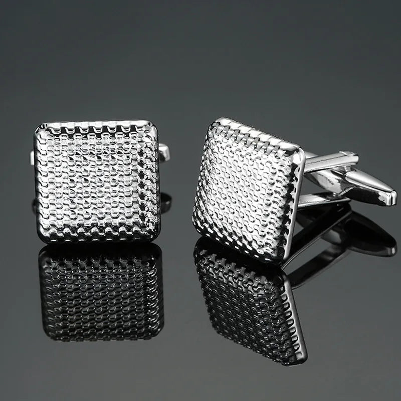 Wall Street Power Cufflinks – Luxury Square Business Shirt Accessories for Finance Professionals