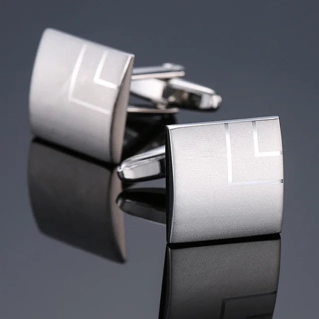 Wall Street Power Cufflinks – Luxury Square Business Shirt Accessories for Finance Professionals