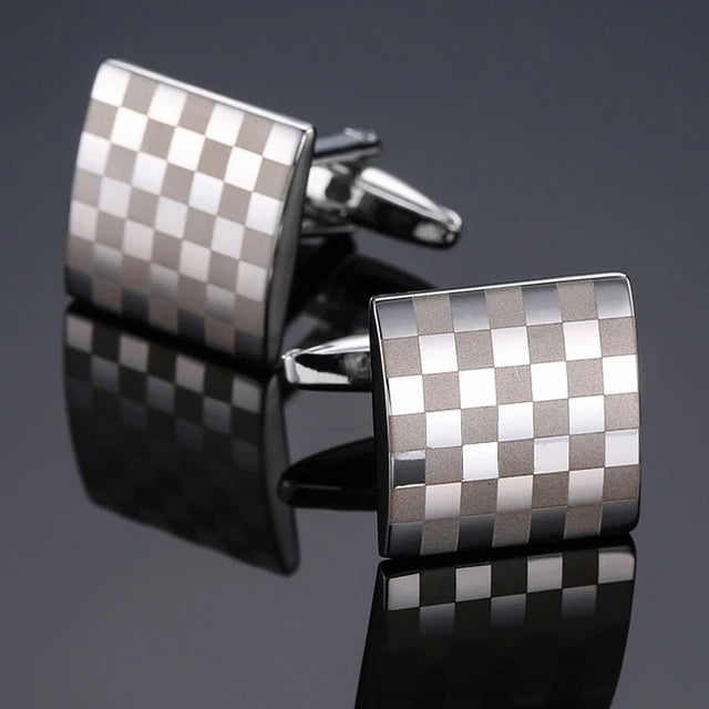 Wall Street Power Cufflinks – Luxury Square Business Shirt Accessories for Finance Professionals