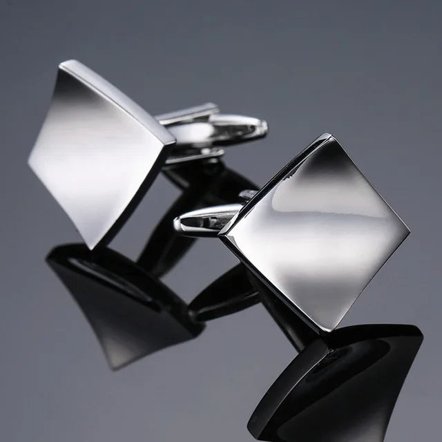 Wall Street Power Cufflinks – Luxury Square Business Shirt Accessories for Finance Professionals