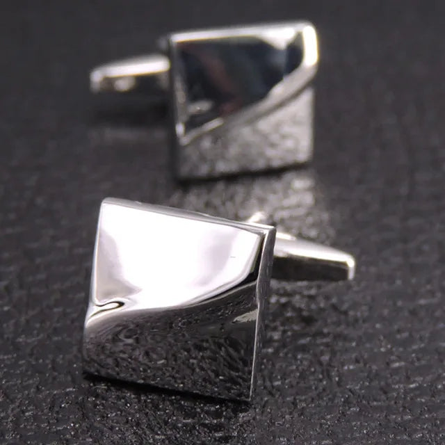 Wall Street Power Cufflinks – Luxury Square Business Shirt Accessories for Finance Professionals