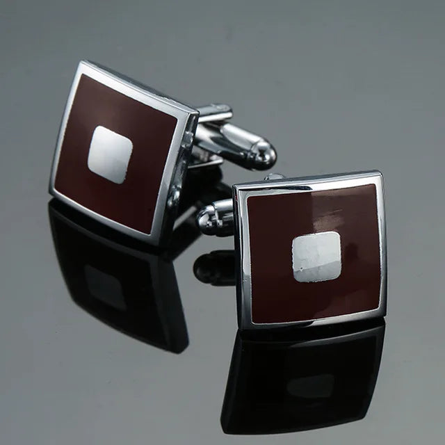 Wall Street Power Cufflinks – Luxury Square Business Shirt Accessories for Finance Professionals