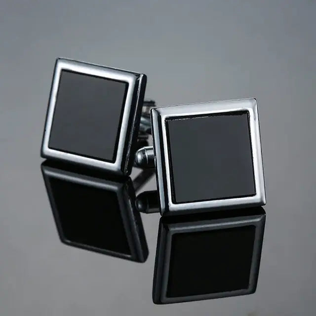 Wall Street Power Cufflinks – Luxury Square Business Shirt Accessories for Finance Professionals