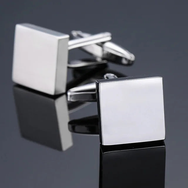 Wall Street Power Cufflinks – Luxury Square Business Shirt Accessories for Finance Professionals