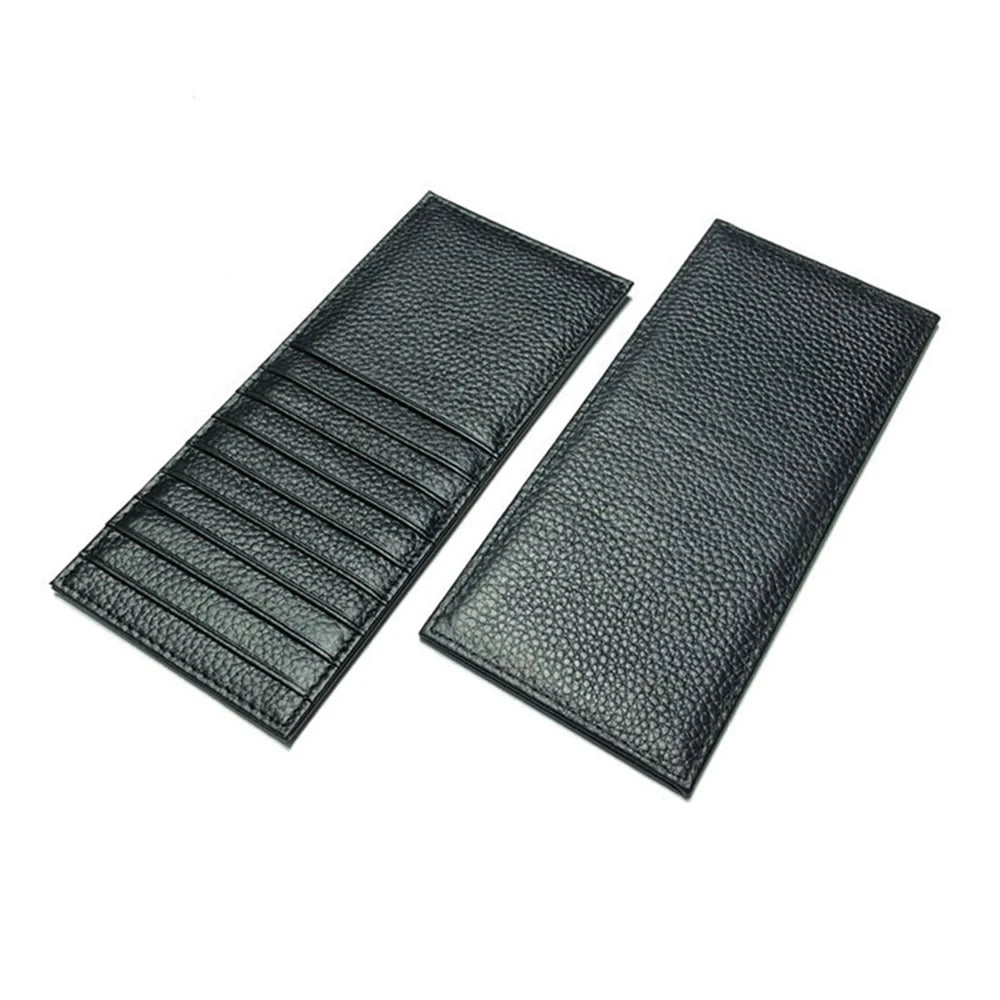 Wall Street Leather Card Holder – Large Capacity Finance Bro Wallet with 9 Sleeves