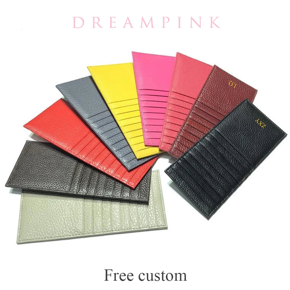 Wall Street Leather Card Holder – Large Capacity Finance Bro Wallet with 9 Sleeves