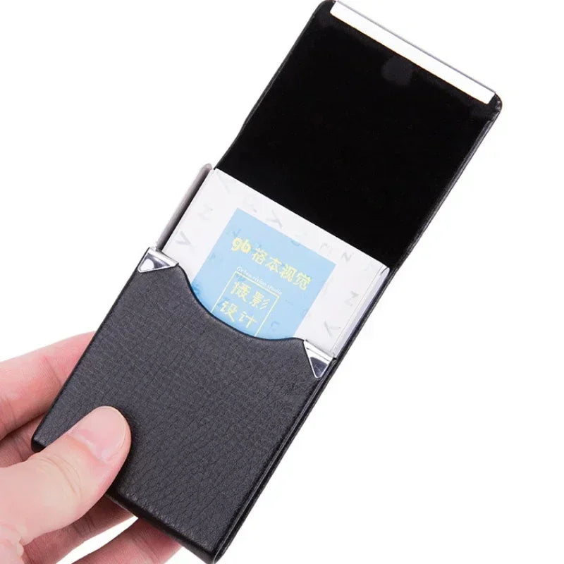 Patrick Bateman Executive Slim PU Leather Card Holder – Business Multifunction Wallet & Magnetic Case