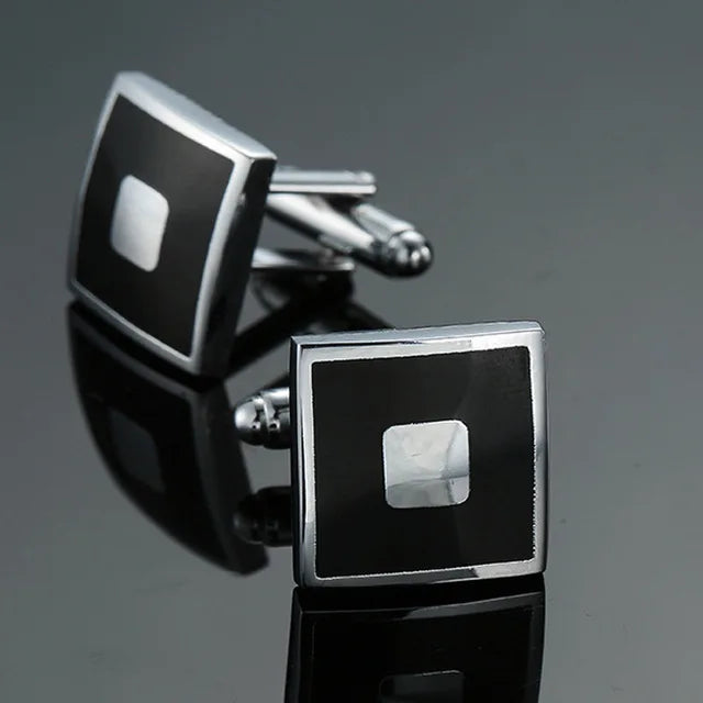 Wall Street Power Cufflinks – Luxury Square Business Shirt Accessories for Finance Professionals