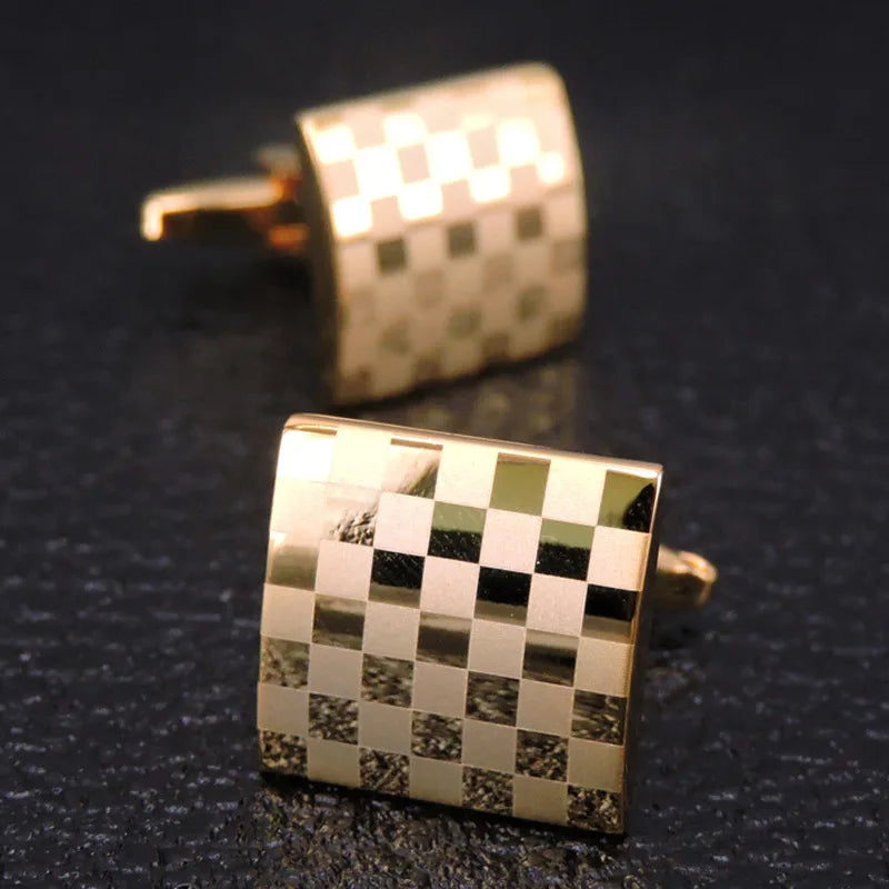 Wall Street Power Cufflinks – Luxury Square Business Shirt Accessories for Finance Professionals