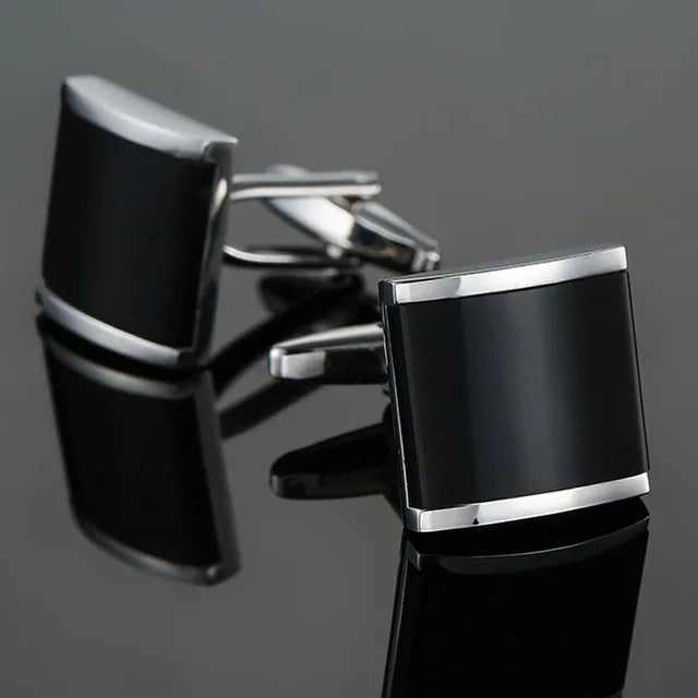 Wall Street Power Cufflinks – Luxury Square Business Shirt Accessories for Finance Professionals