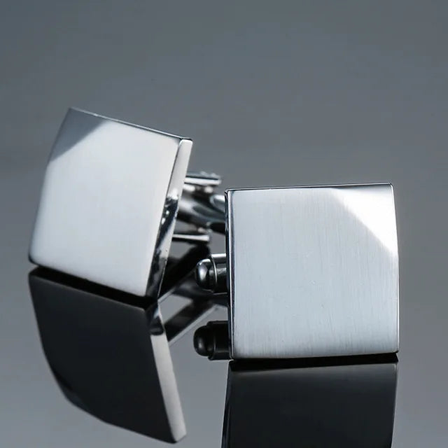 Wall Street Power Cufflinks – Luxury Square Business Shirt Accessories for Finance Professionals