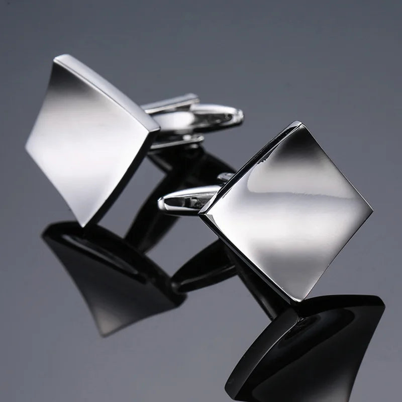 Wall Street Power Cufflinks – Luxury Square Business Shirt Accessories for Finance Professionals