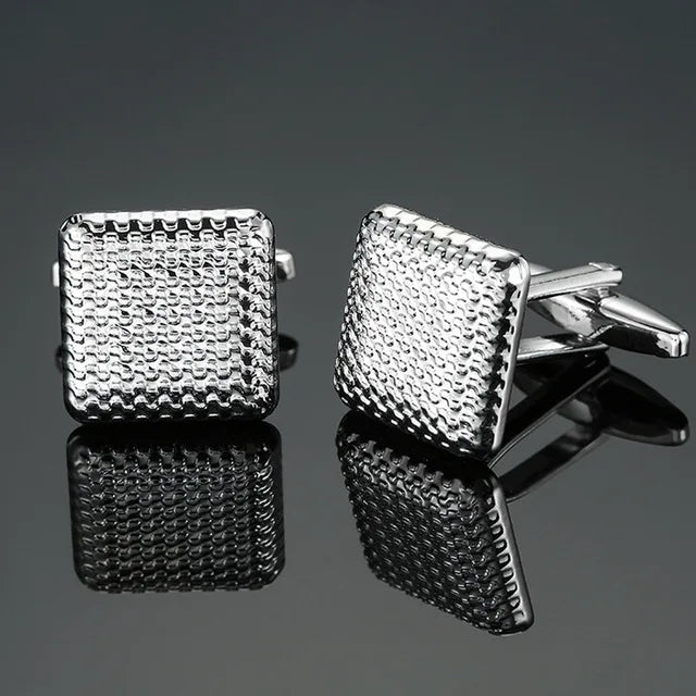 Wall Street Power Cufflinks – Luxury Square Business Shirt Accessories for Finance Professionals