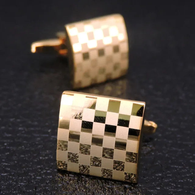Wall Street Power Cufflinks – Luxury Square Business Shirt Accessories for Finance Professionals