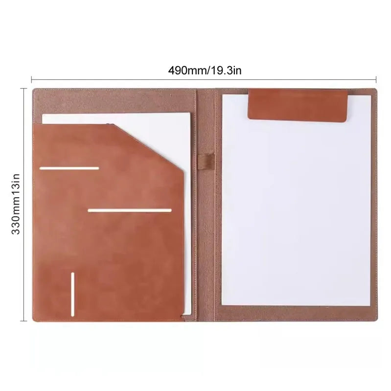 Wall Street Executive Leather A4 Contract Folder – Business Document & File Organizer