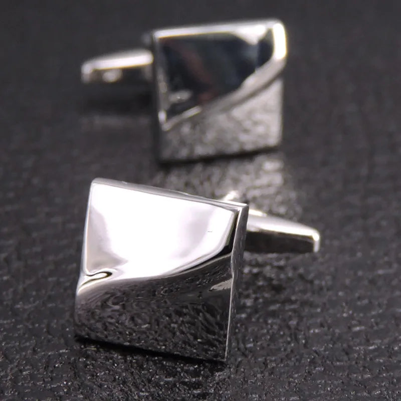 Wall Street Power Cufflinks – Luxury Square Business Shirt Accessories for Finance Professionals