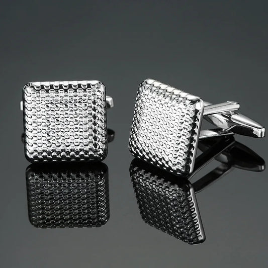 Wall Street Power Cufflinks – Luxury Square Business Shirt Accessories for Finance Professionals